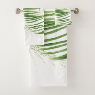 Palm Leaves Green Vibes #9 Bath Towel Set
