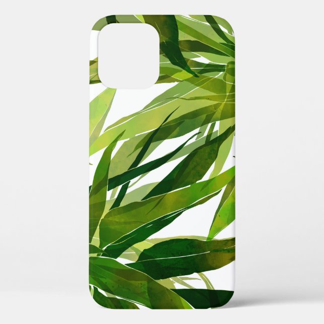 Palm Leaves Hand Painted Pattern Case-Mate iPhone Case (Back)