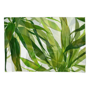 Palm Leaves Hand Painted Pattern Pillowcase