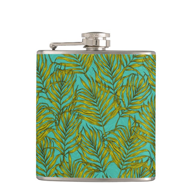 Palm leaves hip flask (Front)