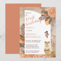 Palm Leaves | Hydrangeas Fox 1st Birthday Party In