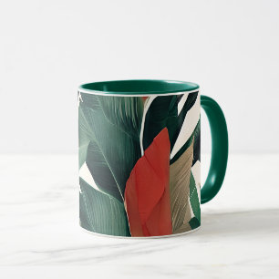 Palm leaves in muted tones  mug