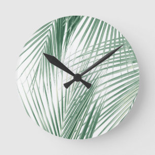 Palm Leaves Jungle Dream #1 #tropical #wall #decor Round Clock
