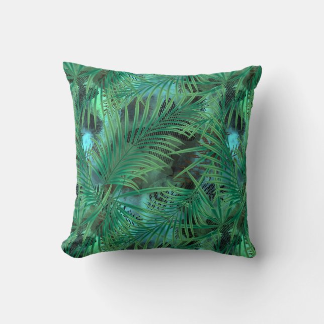Palm leaves large  cushion (Front)