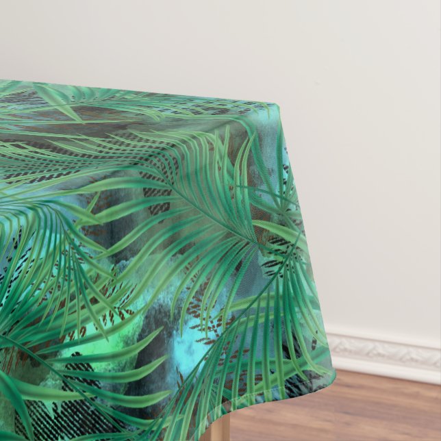 Palm leaves large  tablecloth (In Situ)