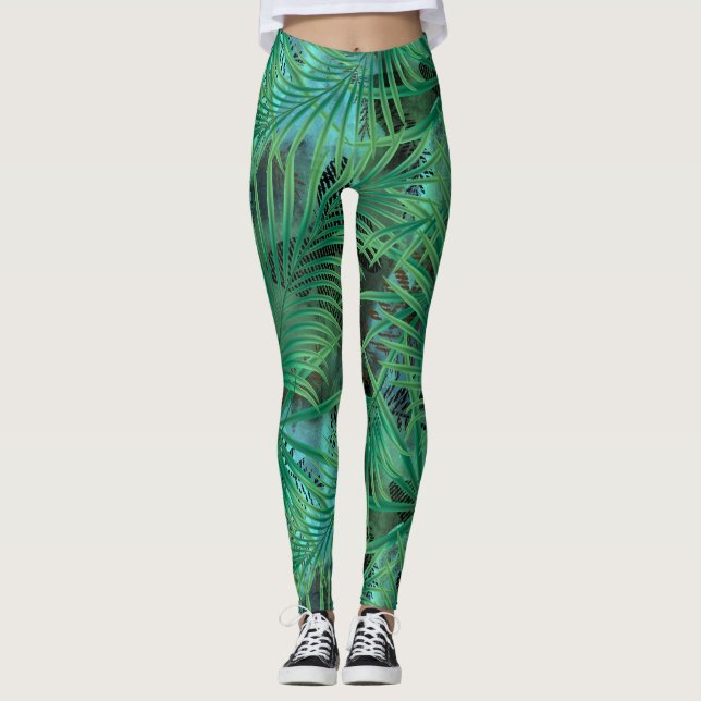 Palm leaves leggings (Front)