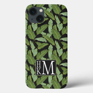 Palm Leaves Monogram iPhone 13 Case