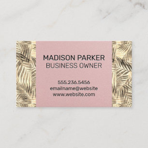 Palm Leaves   Natural Business Card