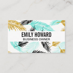 Palm Leaves Natural Business Card
