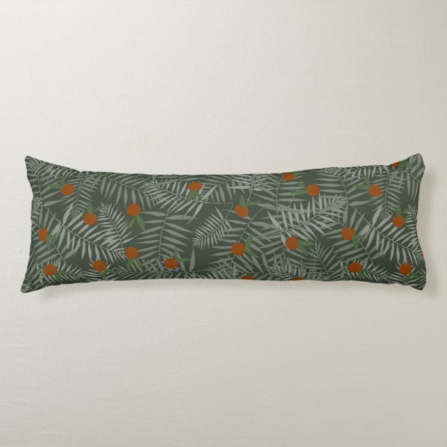 Palm Leaves & Oranges Body Cushion (Front)