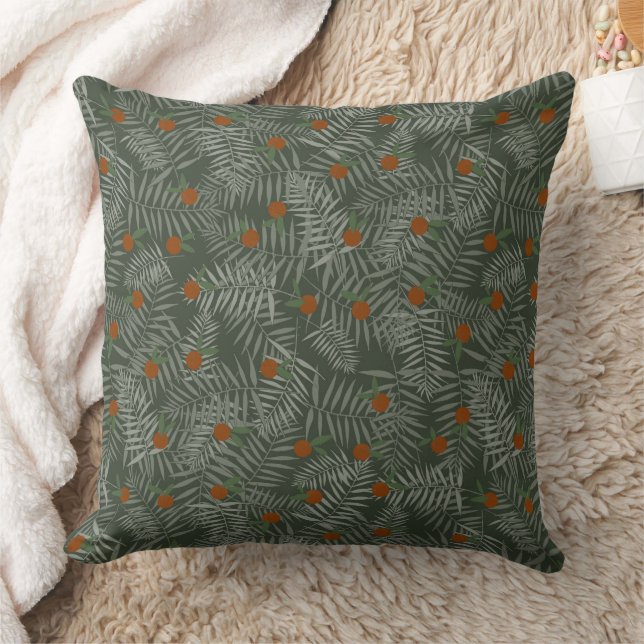 Palm Leaves & Oranges Cushion (Blanket)