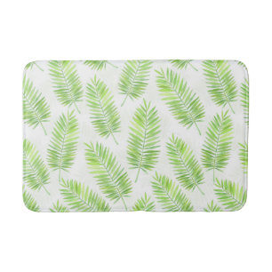 Palm leaves pattern bath mat