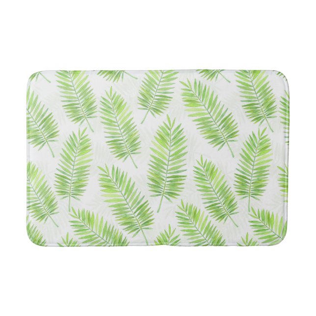 Palm leaves pattern bath mat (Front)