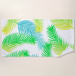 Palm leaves pattern beach towel