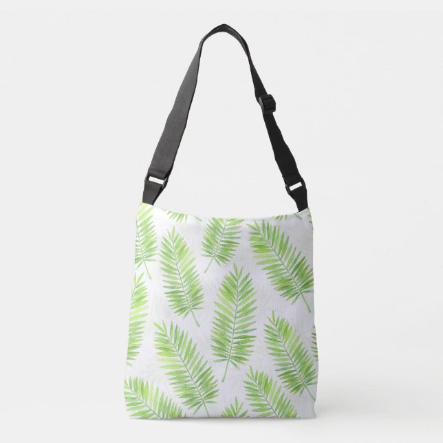 Palm leaves pattern crossbody bag (Front)