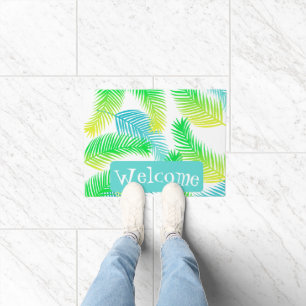 Palm leaves pattern doormat