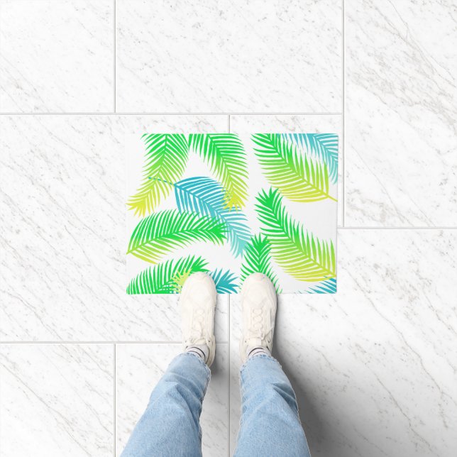 Palm leaves pattern doormat (Indoor)