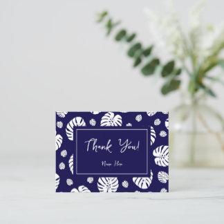 Palm Leaves Pattern Flat Note Card