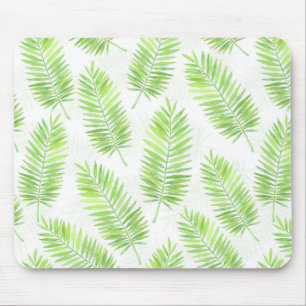 Palm leaves pattern mouse pad