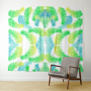 Palm leaves pattern tapestry