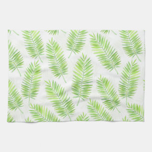Palm leaves pattern tea towel