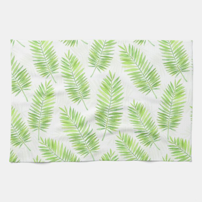 Palm leaves pattern tea towel (Horizontal)