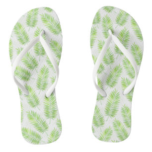 Palm leaves pattern thongs