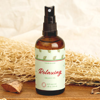 Palm Leaves Retro Cosmetics Bottle Wrap Label