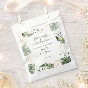 Palm Leaves Safari Couples Baby Shower Favour Bag