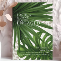 Palm Leaves Safari Leopard Print Engagement 
