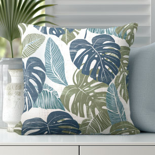 Palm Leaves Throw Pillow