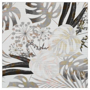 palm leaves, tropical, Botanical, colourful Fabric