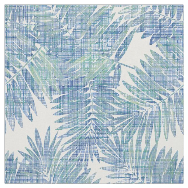 palm leaves, tropical, Botanical, colourful Fabric (Swatch)