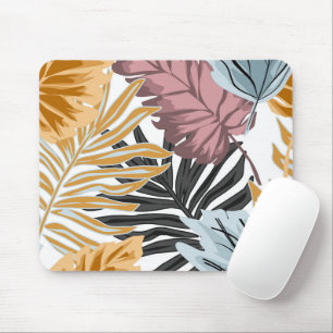 Palm leaves, tropical, Botanical, jungle, forest, Mouse Pad