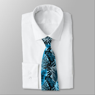 Palm leaves, tropical, Botanical, jungle, forest, Tie