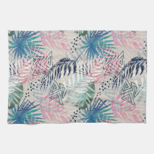Palm leaves, tropical, Botanical, leaves, jungle, Tea Towel