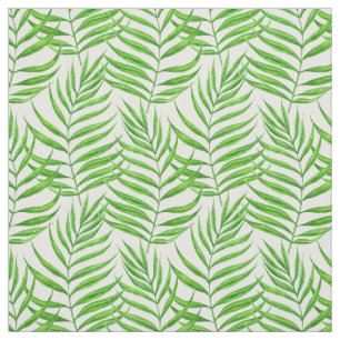 Palm leaves watercolor fabric