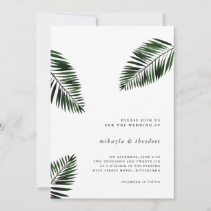 Palm Leaves Wedding Invitation