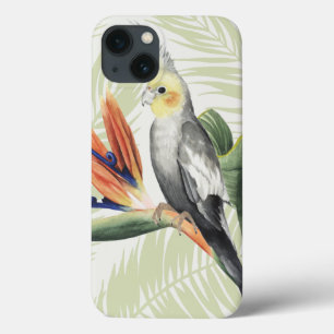 Palm Leaves With Black Bird iPhone 13 Case