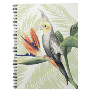 Palm Leaves With Black Bird Notebook