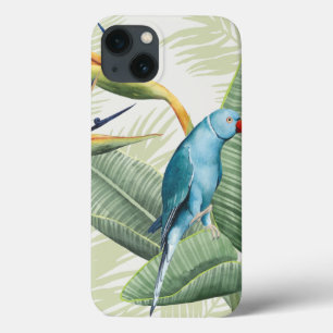Palm Leaves With Blue Bird iPhone 13 Case