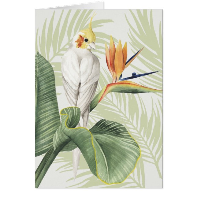 Palm Leaves With White Bird (Front)