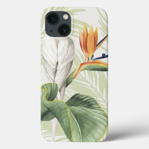 Palm Leaves With White Bird iPhone 13 Case