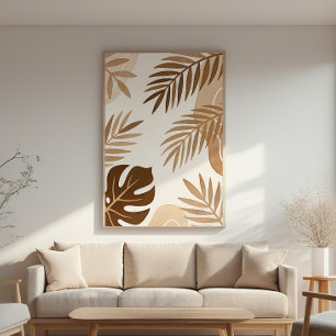 Palm Leaves – Zen Poster – Neutral Wall Print