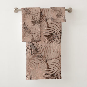 Palm Leo Animal Print Glam 1 Bath Towel Set