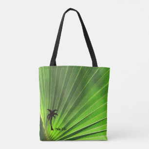 Palm Life Green Palm Frond Palm Tree motif Tote Bag