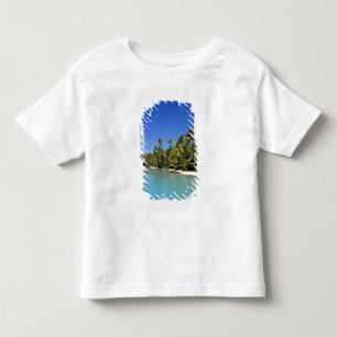Palm lined beach Cook Islands 2 Toddler T-Shirt