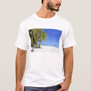 Palm lined beach Cook Islands 3 T-Shirt