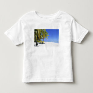 Palm lined beach Cook Islands 3 Toddler T-Shirt