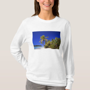 Palm lined beach Cook Islands 7 T-Shirt